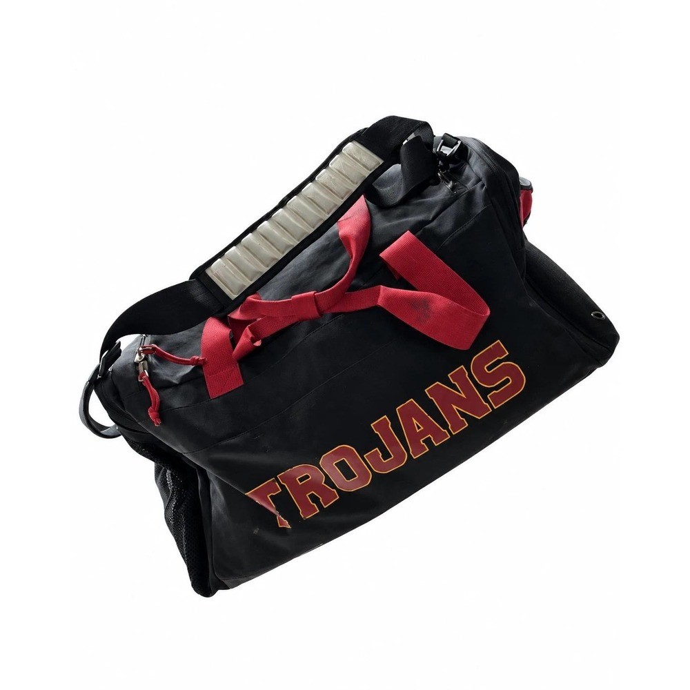 Nike Utility USC Trojans Duffel Bag | Black & Cardinal | Gym Travel